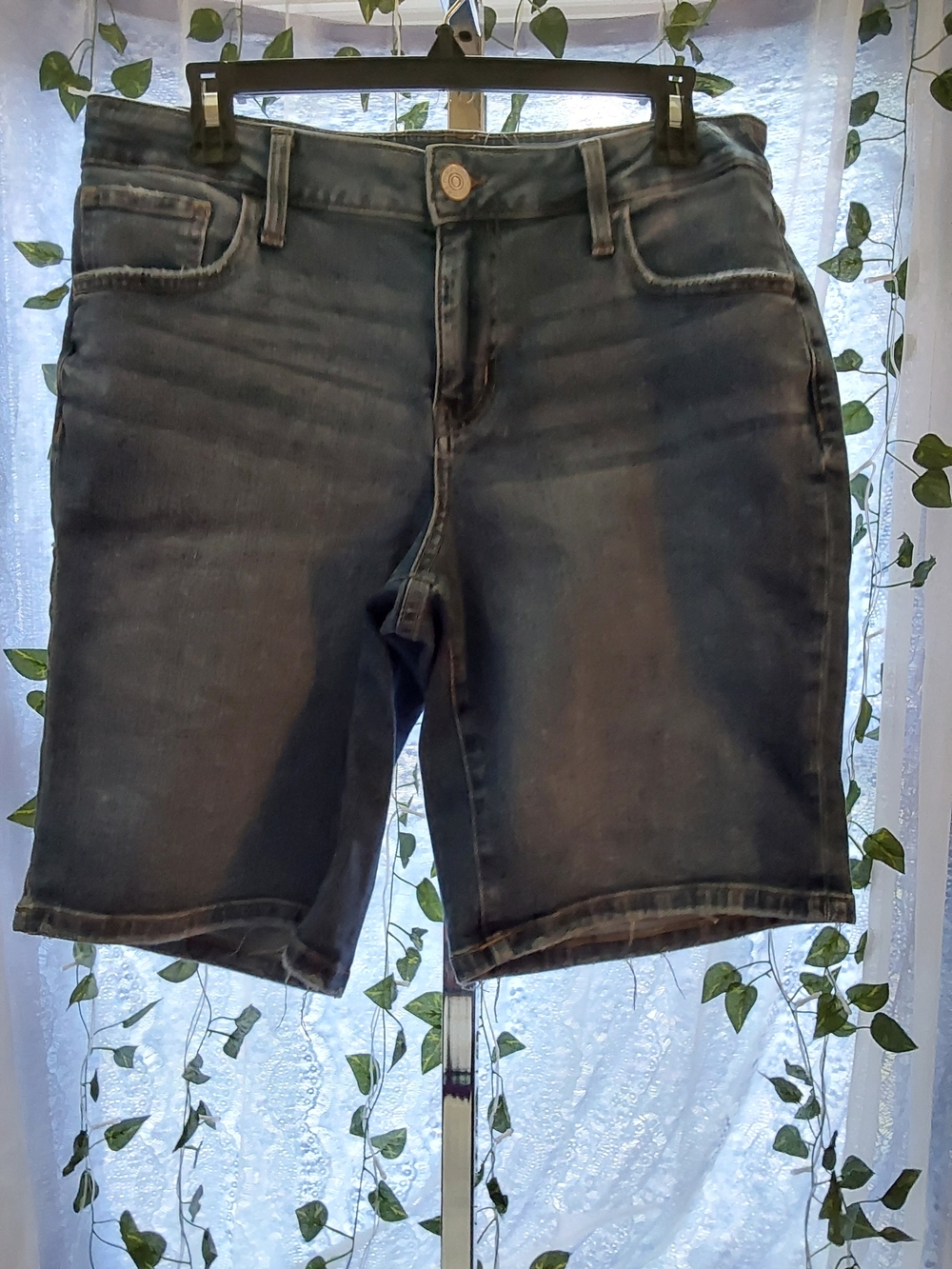 Maurices Dark Wash Denim Bermuda Shorts